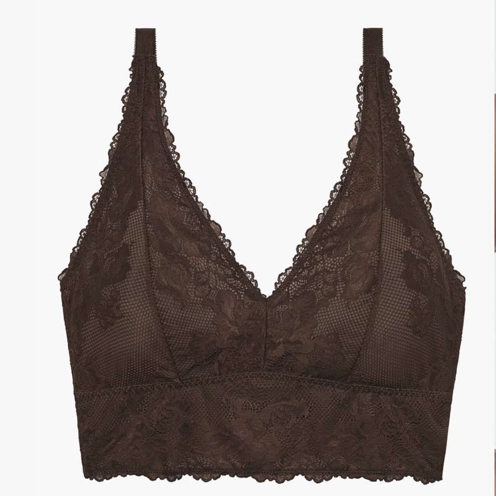 BNWT Honey Cocoa Lace Longline Bralette